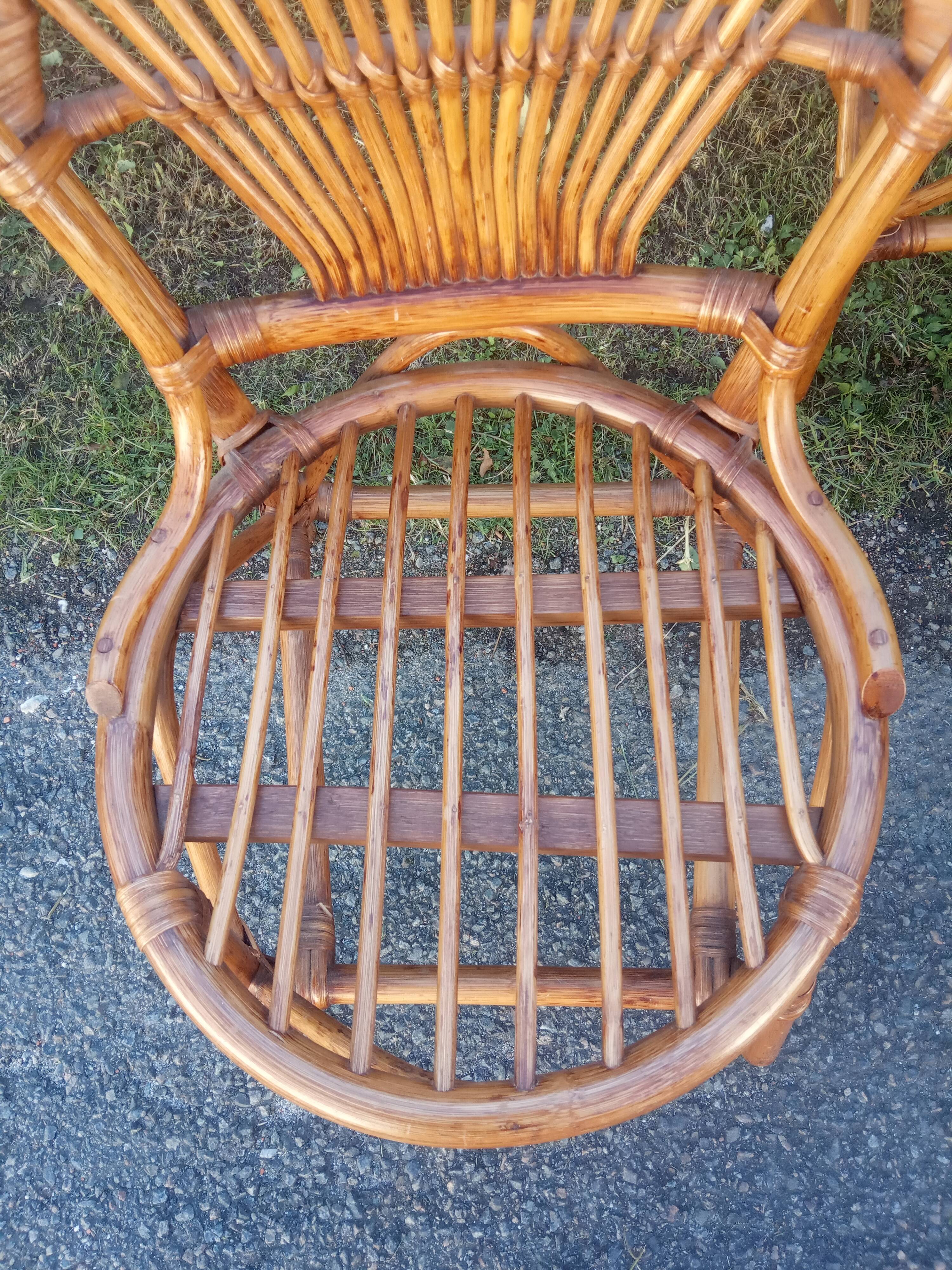 Chaises rotin vintage