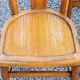 Set of 4 bistro chairs in beech and blond oak from the 50s