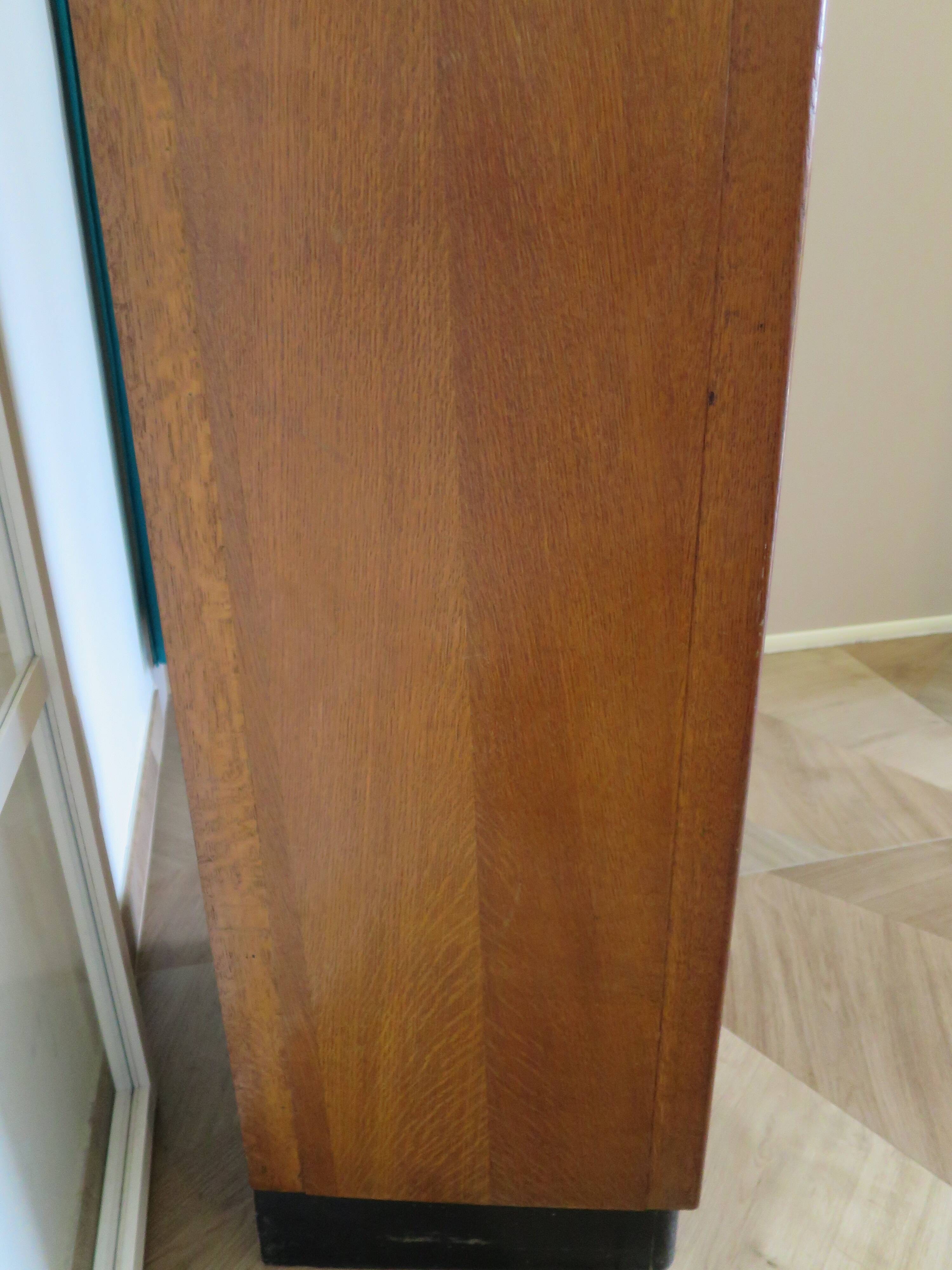 Burwood oak curtain file cabinet, 1960s