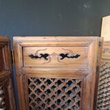 Antique Chinese Four-Panel Carved Wooden Screen