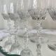 6 verres à pied anciens ciselés verre à vin ou à eau