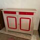 Parisian bas buffet restyled vintage red and white