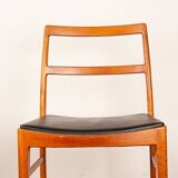 Set of 4 Danish teak and leather chairs, model 430, by Arne Vodder, 1960