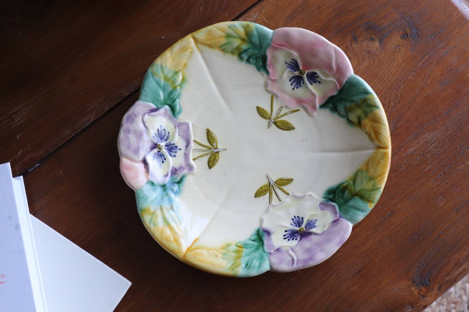 Plate of pansy slip
