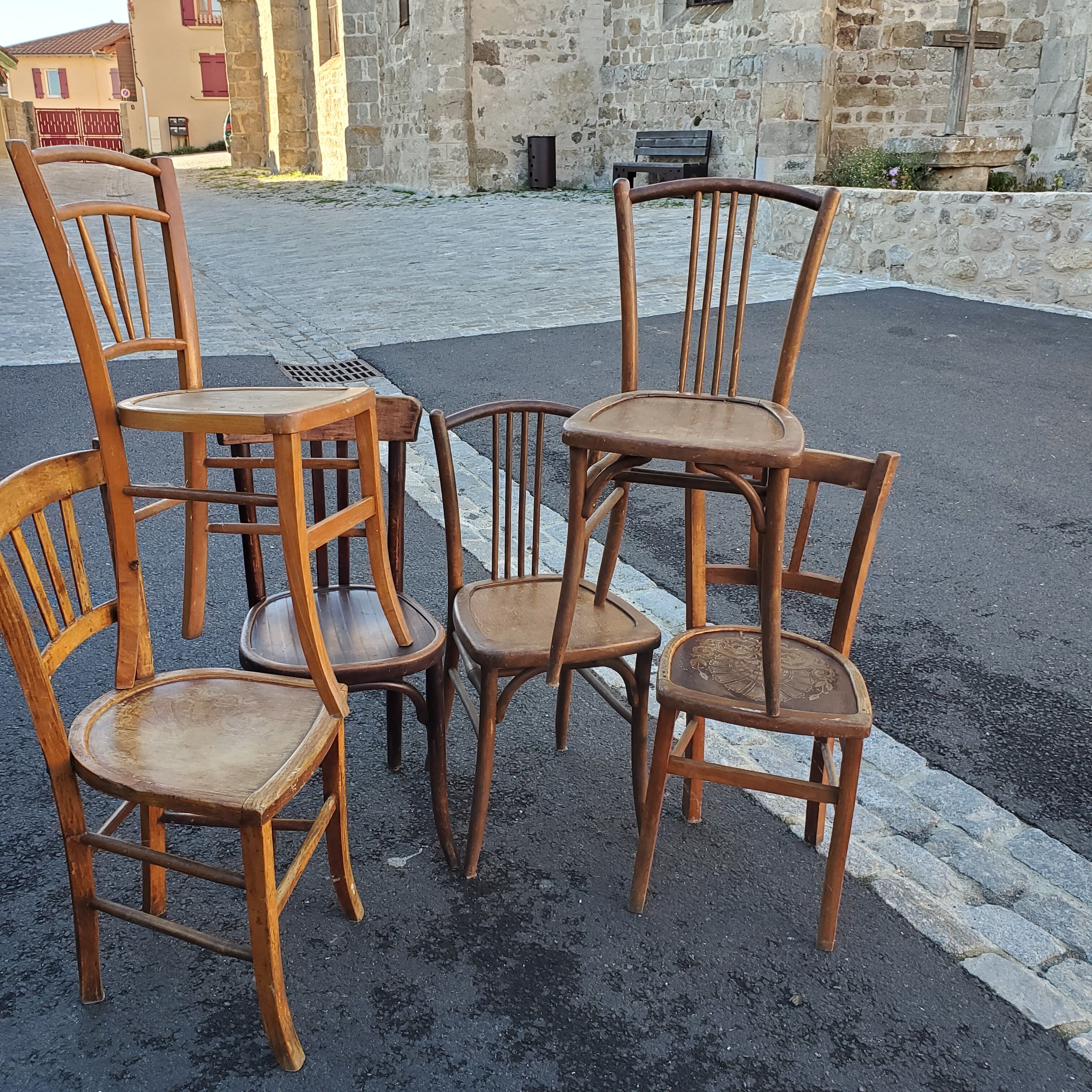 Lot de 6 chaises bistrot  depareille