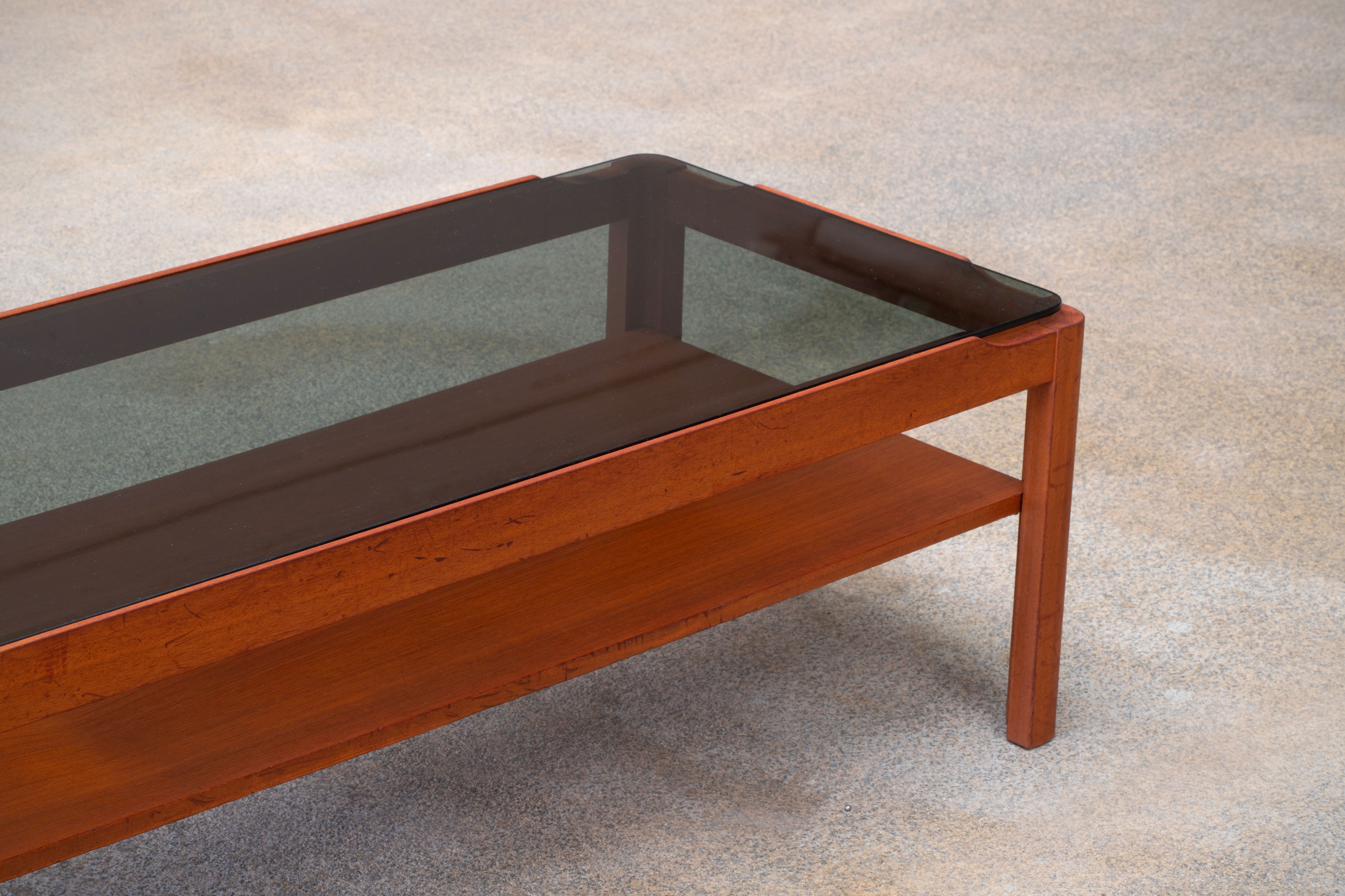 Scandinavian coffee table in teak 112cm