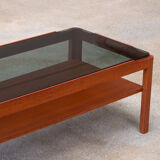 Scandinavian coffee table in teak 112cm