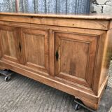Louis Philippe style sideboard in solid walnut with 3 doors and 1 pull-out shelf.