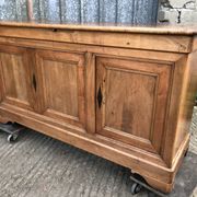 Louis Philippe style sideboard in solid walnut with 3 doors and 1 pull-out shelf.