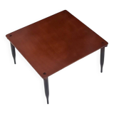 Square Walnut Coffee Table Model "T8" by Vico Magistretti for Azucena, Italy