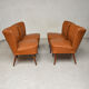 Vintage Tan cocktail armchair years 60