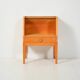 Vintage scandinavian bedside table in birch burl