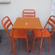Ensemble table et chaises bistrot Tolix