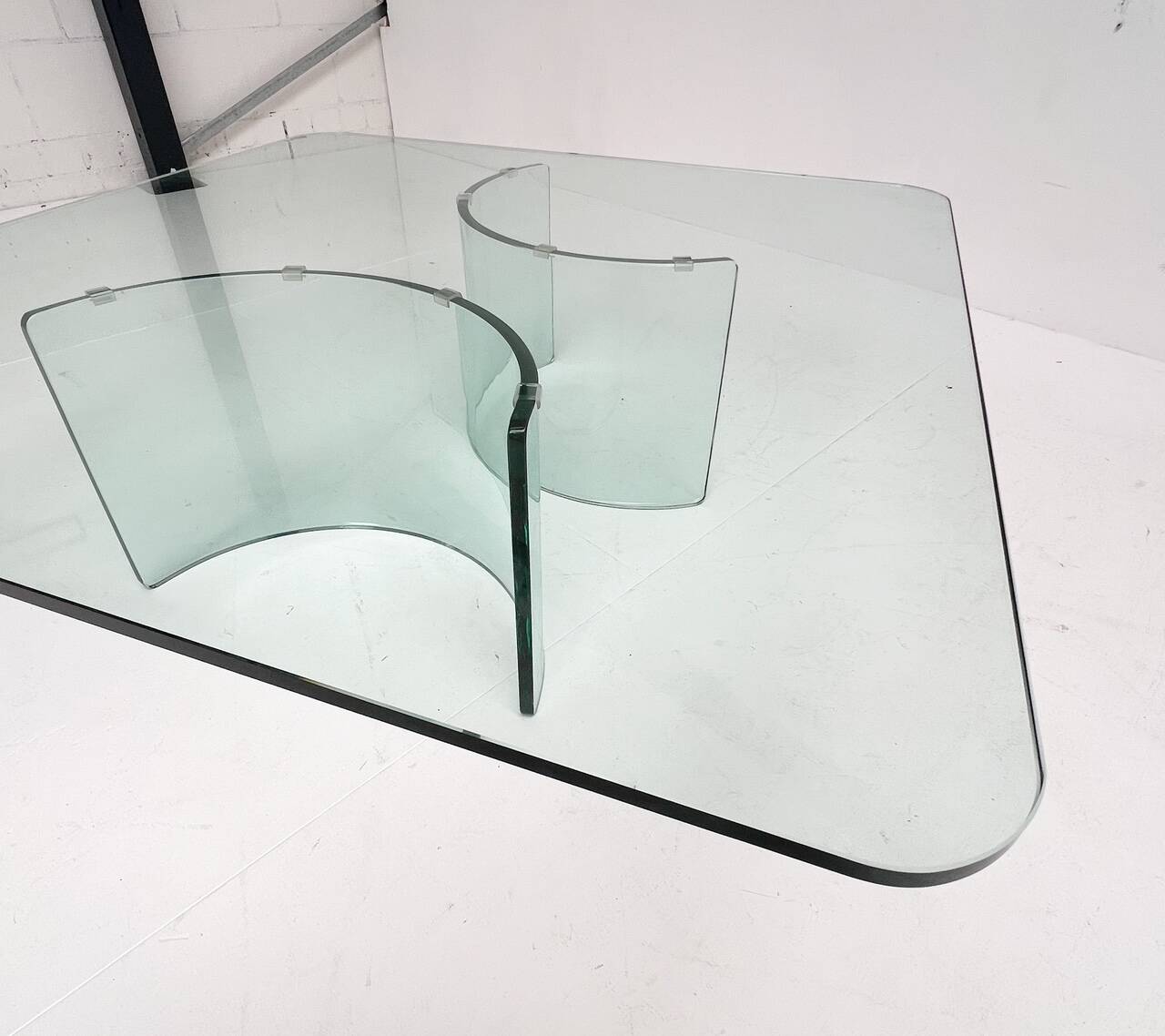 Modern Italian glass coffee table, 1970s