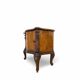 serpentine nightstands in walnut Art Deco