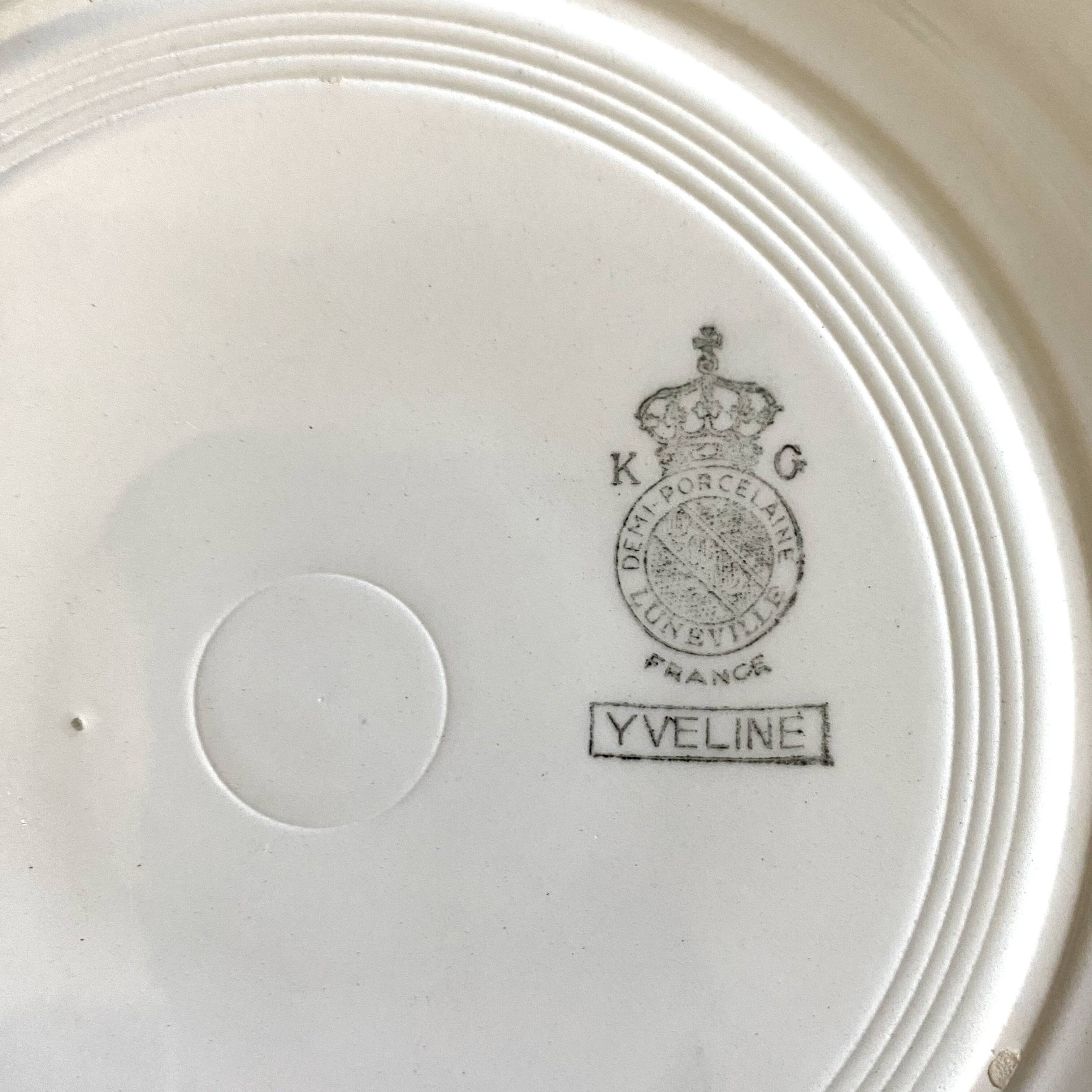 Luneville Yveline and Mery plates x16