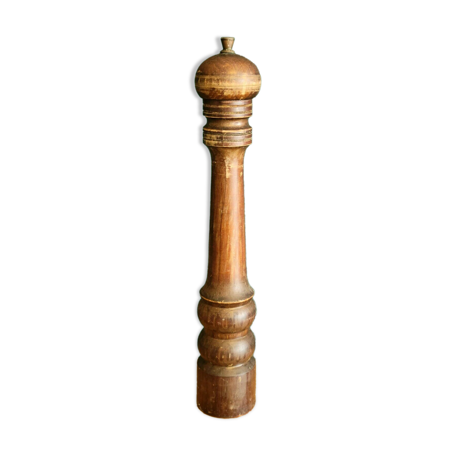 Moulin à poivre vintage en bois H 36,5 cm