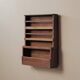 Antique solid wood wall shelf, France, 19th century