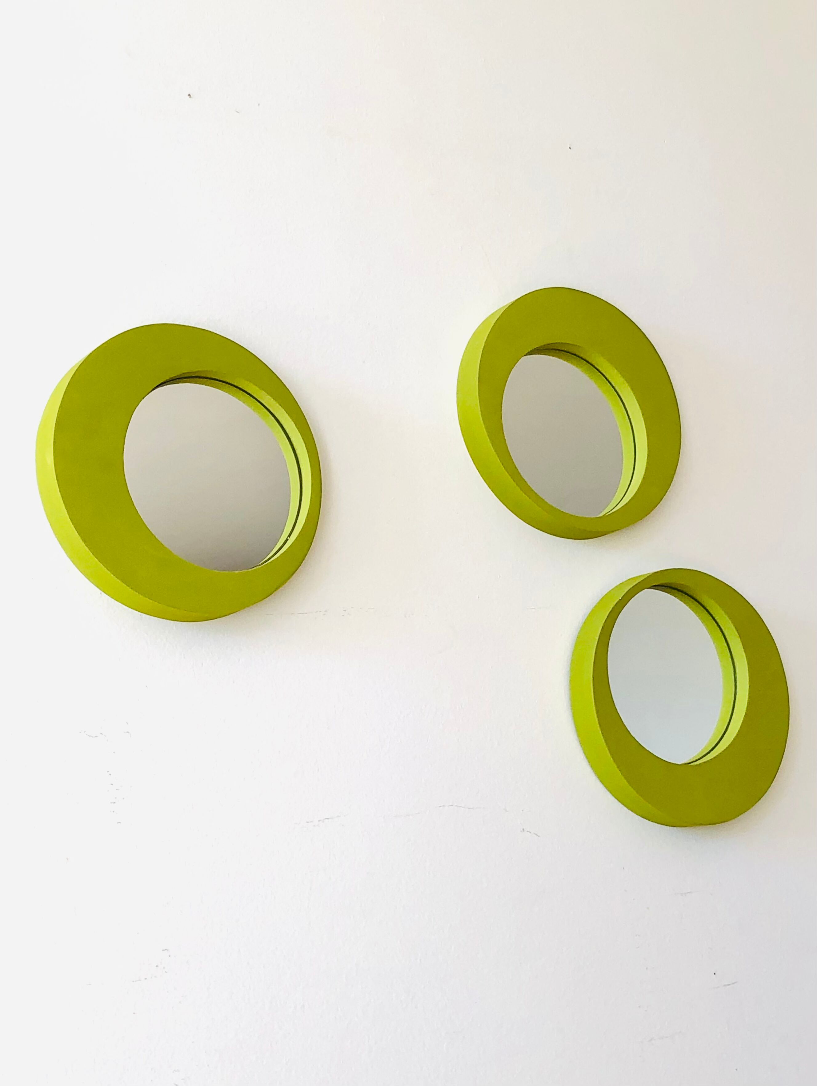 Trio of vintage Ikea wall mirrors