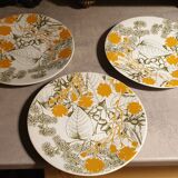 3 assiettes à désert Geneviève Lethu 2006