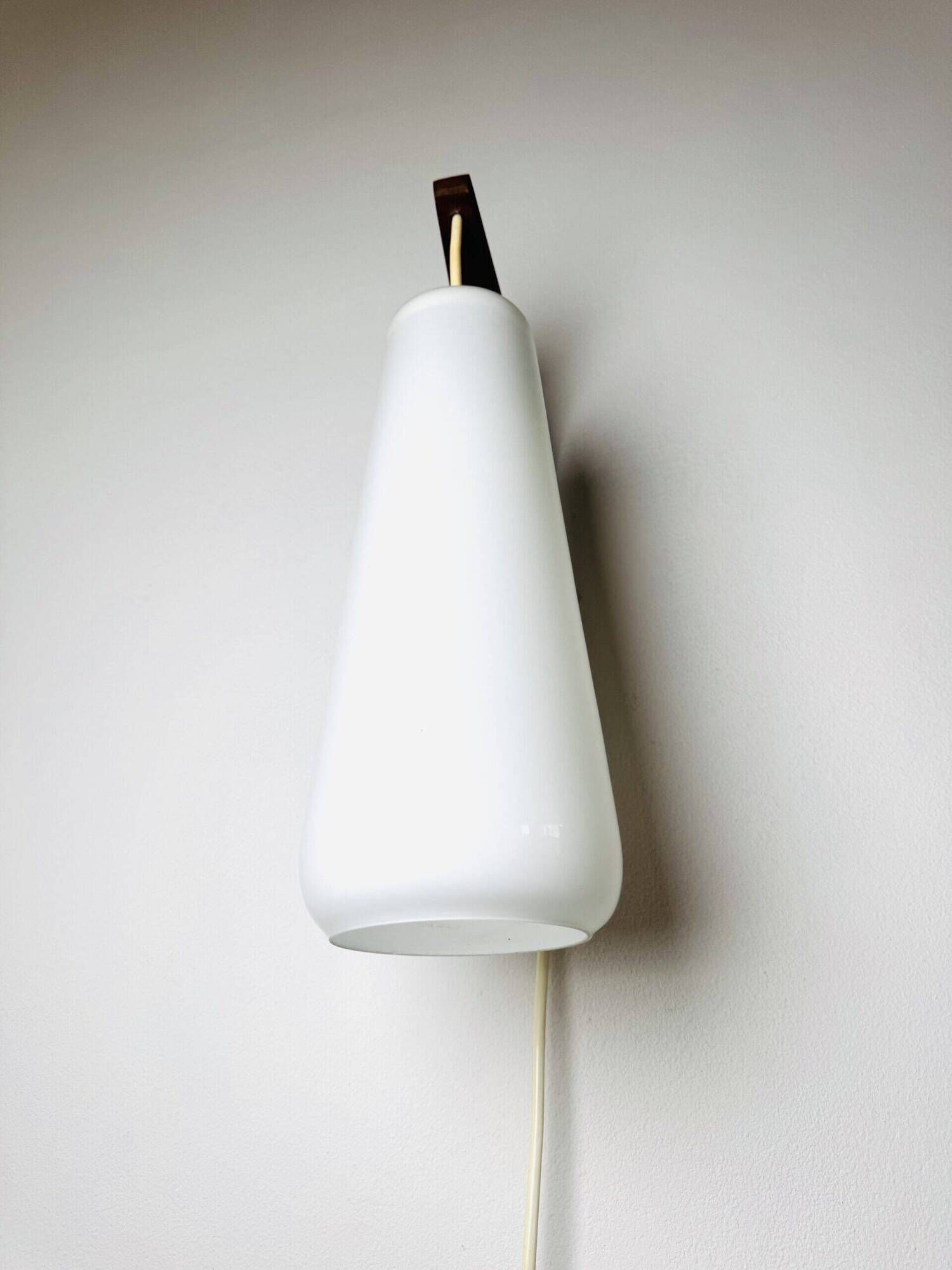 Cylinder Wall Light In Milk Glass By Michael Bang For Holmegaard, Denmark 1980S