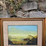 Antique framed and glazed painting