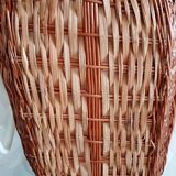 1970s rattan cradle/bassinet with hood and arch