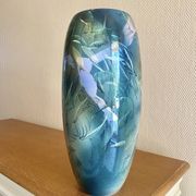 Grand vase en ceramique laquée signée Grech