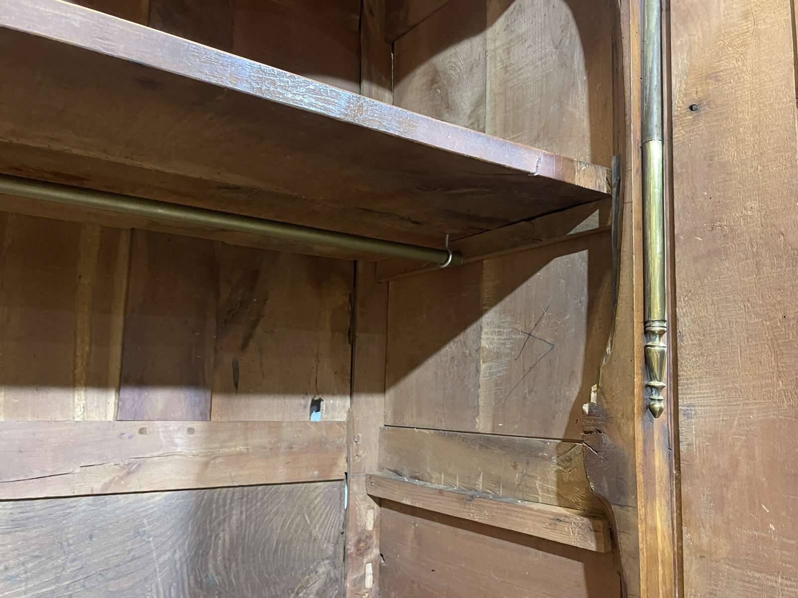 19th-century Rennes wardrobe in cherry wood signed Louis Boutin