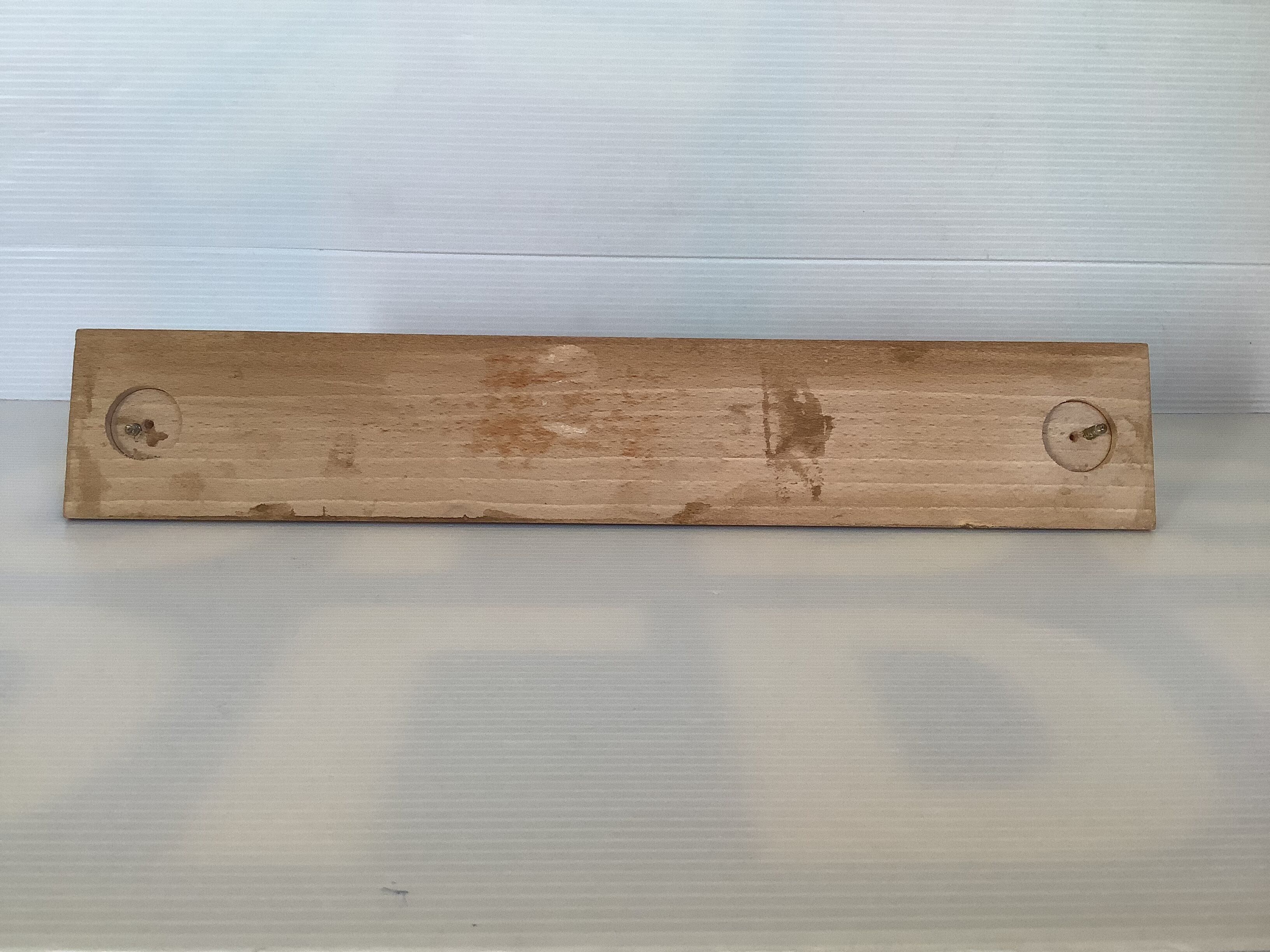 Wooden wall coat rack