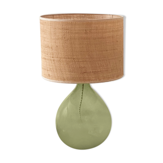 Lampe dame jeanne et rabane