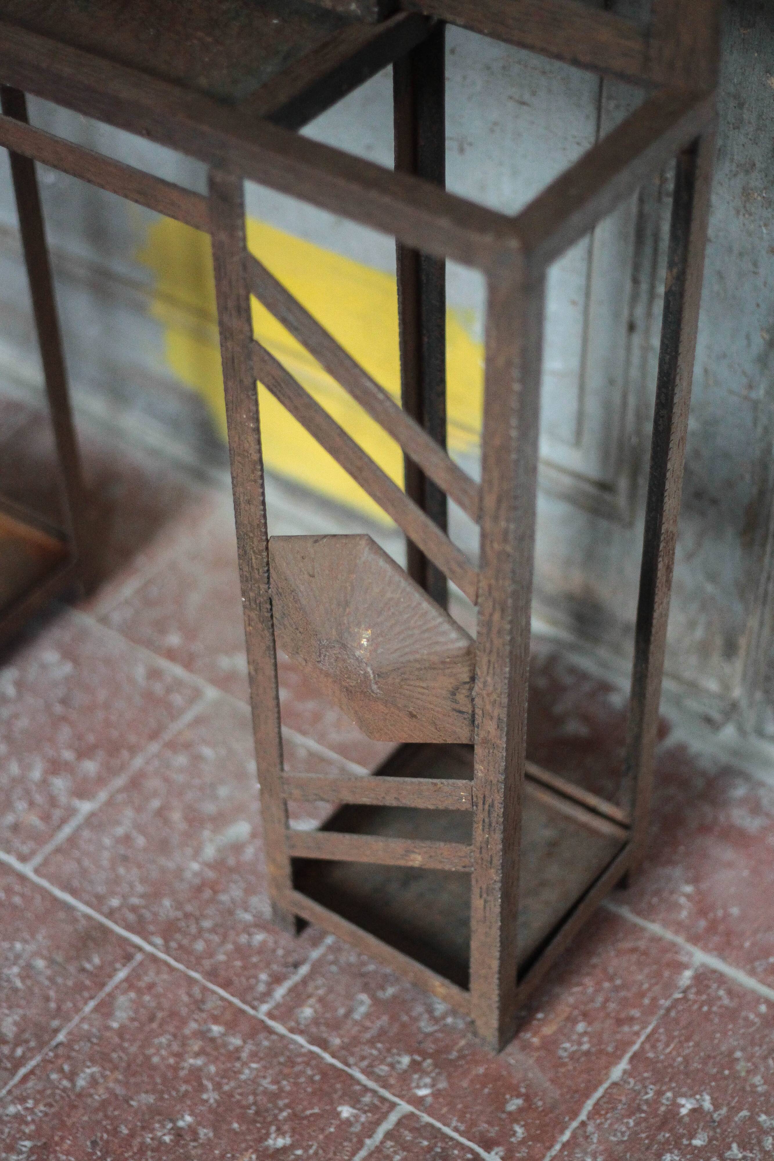 Art deco coat rack, wrought iron coat rack, cloakroom