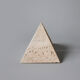 Pyramid shaped travertine bookends