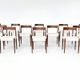Kai Kristiansen set of twelve dining chairs rosewood Fritz Hansen Denmark 1961