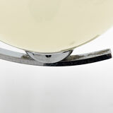 Chrome & Wood Art Deco Chandelier, Czechoslovakia