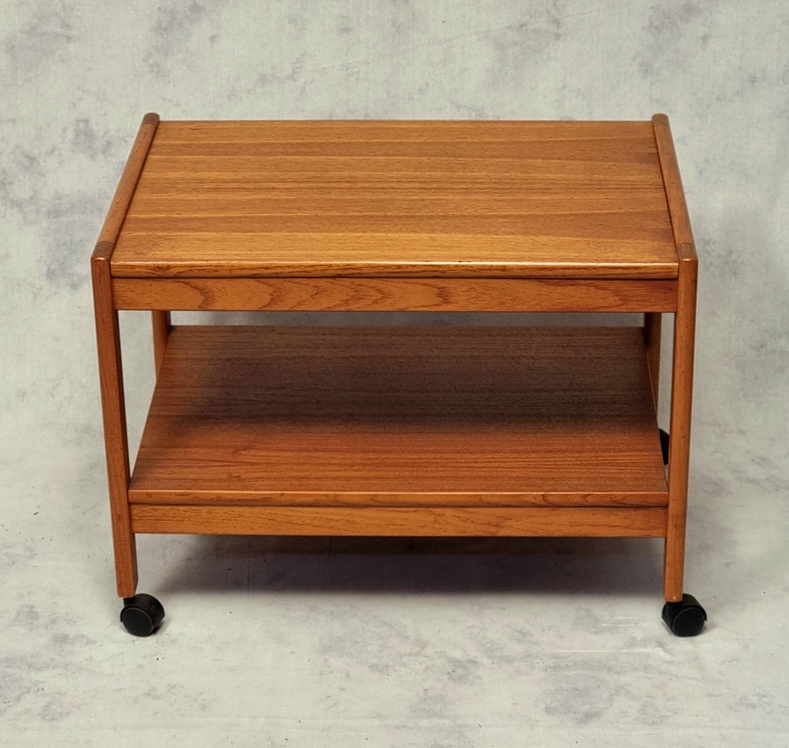 Vintage Scandinavian Rolling Trolley - BRDR Furbo, Spøttrup - Teak - Ca 1960