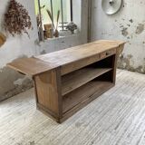 Two-sided central island counter in pine 220cm