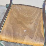 Pair of vintage Mullca metal school chairs 1950s