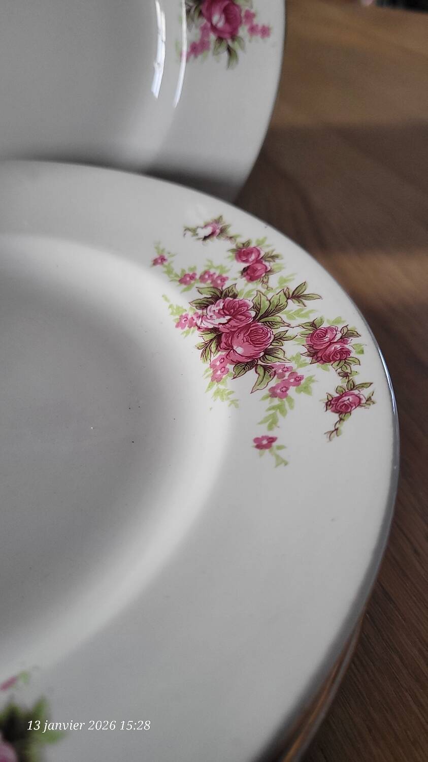 9 antique dessert plates