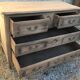 Louis XV style chest of drawers in stripped oak