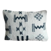 Coussin kilim géométrique noir & blanc