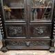 Library hunting lodge Louis XIII in blackened wood around 1850