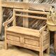 Antique solid oak chest bank