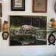 Pair of vintage wall lamps, glass paste and fringes, art deco, XXth