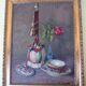 Ancien tableau huile sur carton René Champion