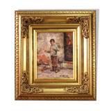 Painting signed in the impressionist style from 20th century