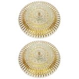 Hillebrand wall sconce in brass, glass, and Lucite beads, Germany, 1960s.