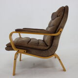 1970s Yngve Ekström "Contino" Leather Armachair,Sweden