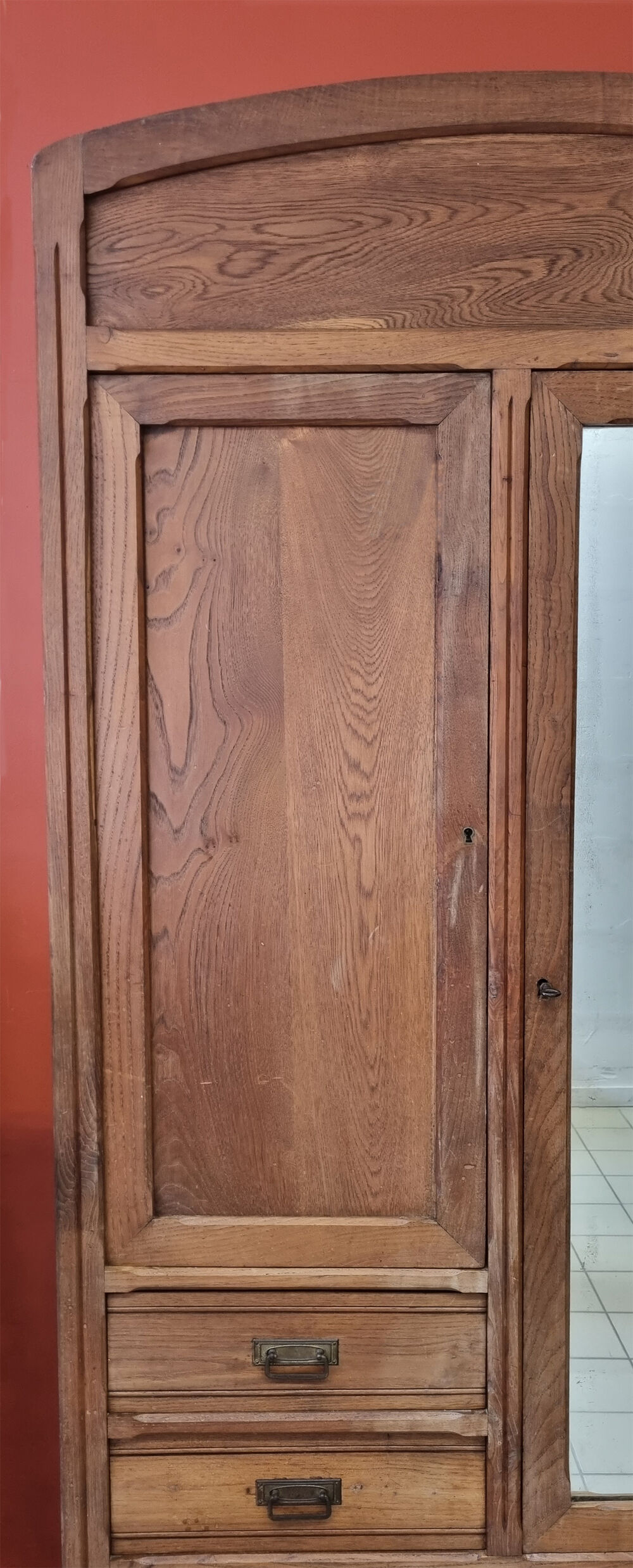 Parisian wooden wardrobe, 3 in 1, vintage 60s