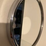 Miroir vintage en inox années 50-60